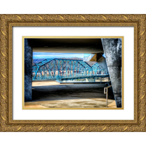 Walnut Through Hunter Gold Ornate Wood Framed Art Print with Double Matting by Lee, Rachel