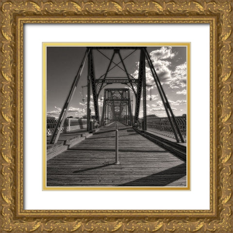 Walnut Walk Glamour BW Gold Ornate Wood Framed Art Print with Double Matting by Lee, Rachel