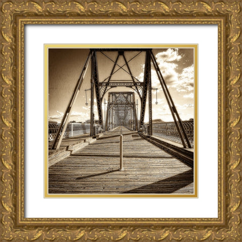 Walnut Walk Sepia Gold Ornate Wood Framed Art Print with Double Matting by Lee, Rachel