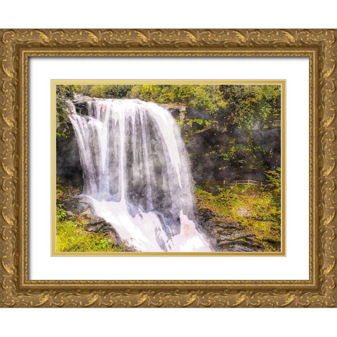 Waterfall 16 Gold Ornate Wood Framed Art Print with Double Matting by Lee, Rachel