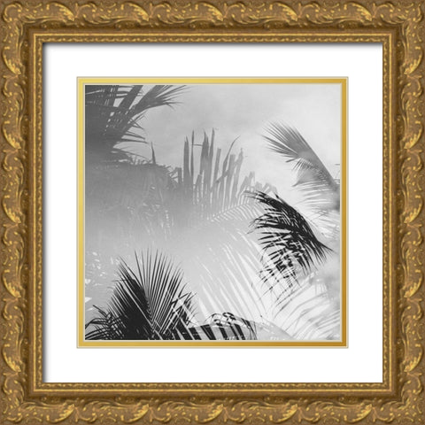 Palm 3 Gold Ornate Wood Framed Art Print with Double Matting by Malone, Will