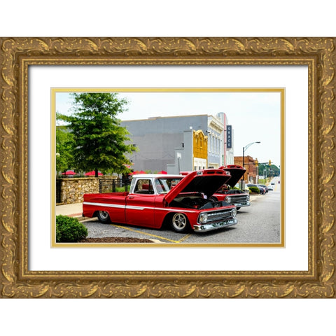 Red Chevy Gold Ornate Wood Framed Art Print with Double Matting by Malone, Will
