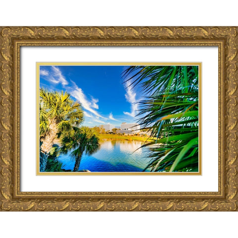 Cascades 2 Gold Ornate Wood Framed Art Print with Double Matting by Malone, Will