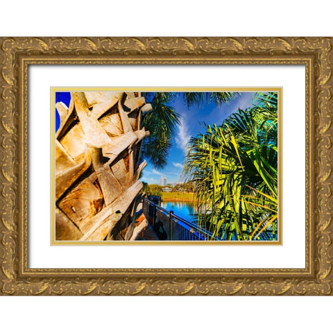 Cascades 3 Gold Ornate Wood Framed Art Print with Double Matting by Malone, Will
