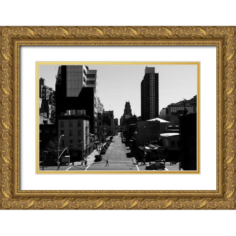 Crosswalk Gold Ornate Wood Framed Art Print with Double Matting by Malone, Will