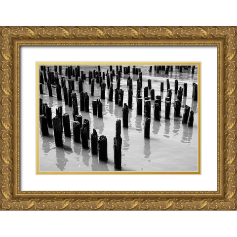 Posts Gold Ornate Wood Framed Art Print with Double Matting by Malone, Will