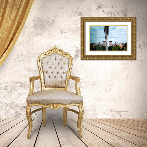 Reflection City Gold Ornate Wood Framed Art Print with Double Matting by Malone, Will