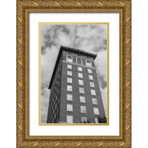 Sky Windows 2 Vertical BW Gold Ornate Wood Framed Art Print with Double Matting by Malone, Will