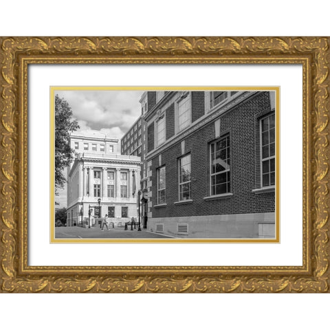 Summer Walk BW Gold Ornate Wood Framed Art Print with Double Matting by Malone, Will