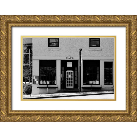 Cafe Gold Ornate Wood Framed Art Print with Double Matting by Malone, Will