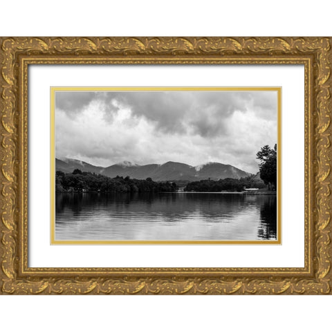 Lake After Rain Gold Ornate Wood Framed Art Print with Double Matting by Malone, Will