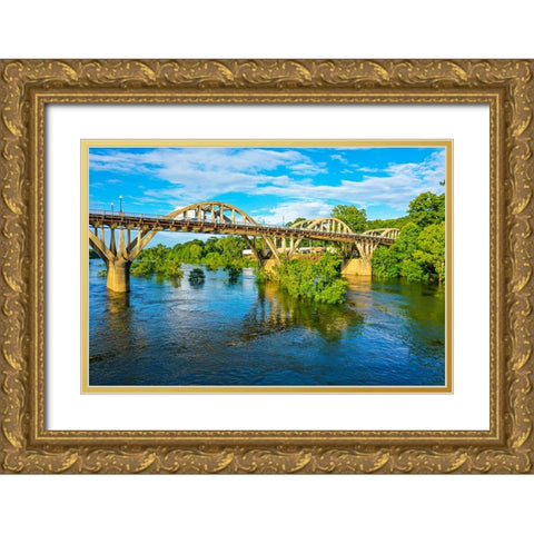 Blooming on the Coosa 4 Gold Ornate Wood Framed Art Print with Double Matting by Malone, Will