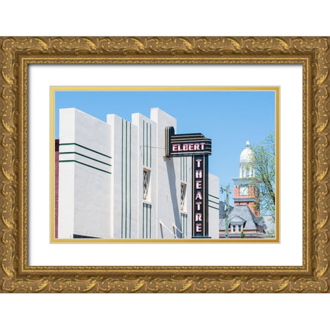 Elbert Theater Gold Ornate Wood Framed Art Print with Double Matting by Malone, Will
