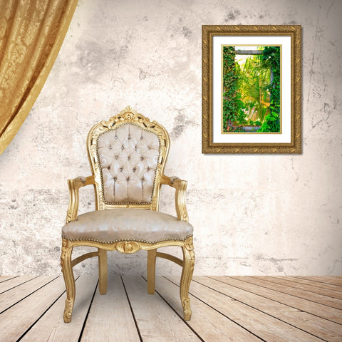 The Window Gold Ornate Wood Framed Art Print with Double Matting by Malone, Will