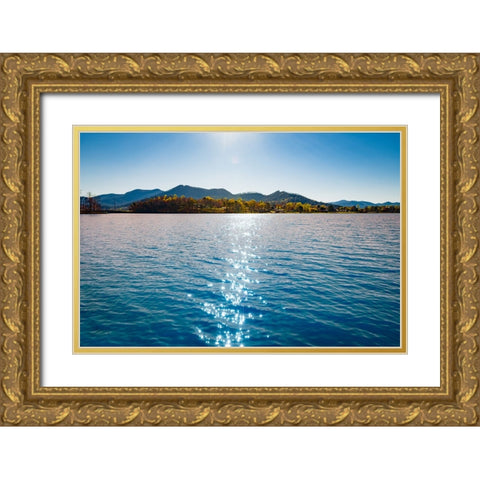 Lake Chatuge 2 Gold Ornate Wood Framed Art Print with Double Matting by Malone, Will