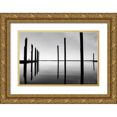 Calm Waters Gold Ornate Wood Framed Art Print with Double Matting by Malone, Will