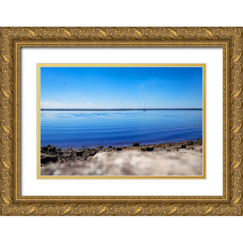 Ripples Gold Ornate Wood Framed Art Print with Double Matting by Malone, Will