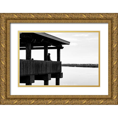 The Tourist Gold Ornate Wood Framed Art Print with Double Matting by Malone, Will