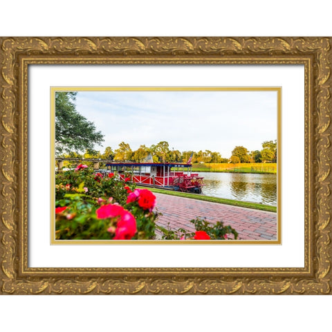 Cane River Queen Gold Ornate Wood Framed Art Print with Double Matting by Malone, Will