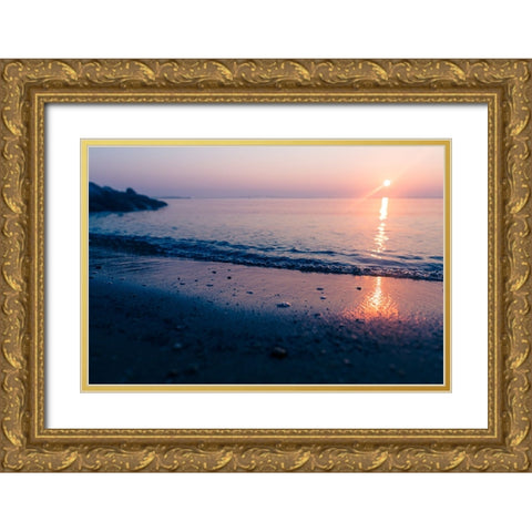 Bay Shores Gold Ornate Wood Framed Art Print with Double Matting by Malone, Will