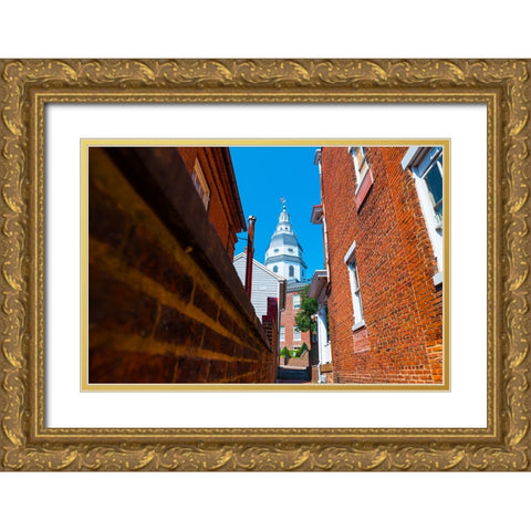 Capital Alley Gold Ornate Wood Framed Art Print with Double Matting by Malone, Will