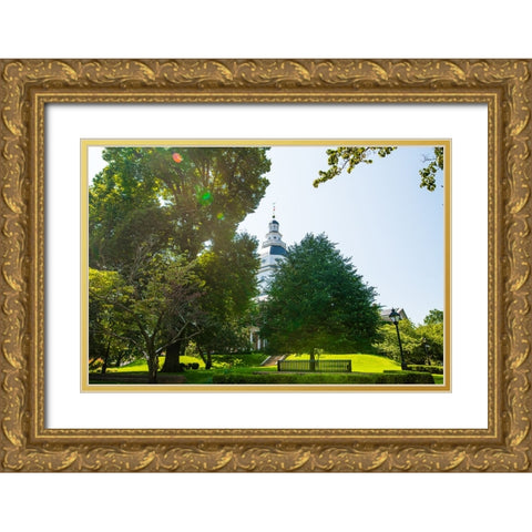 Maryland Capital 2 Gold Ornate Wood Framed Art Print with Double Matting by Malone, Will