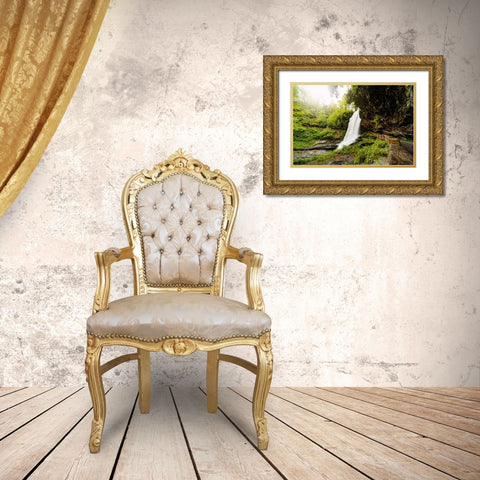 Dry Falls 3 Gold Ornate Wood Framed Art Print with Double Matting by Malone, Will