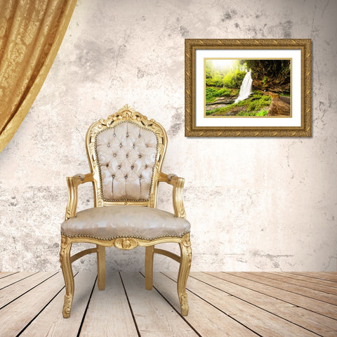 Dry Falls 4 Gold Ornate Wood Framed Art Print with Double Matting by Malone, Will