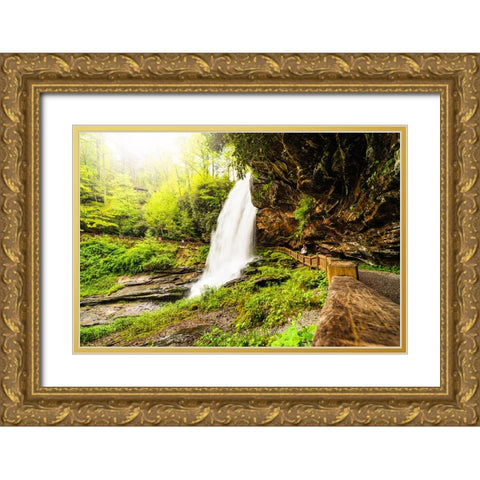 Dry Falls 4 Gold Ornate Wood Framed Art Print with Double Matting by Malone, Will
