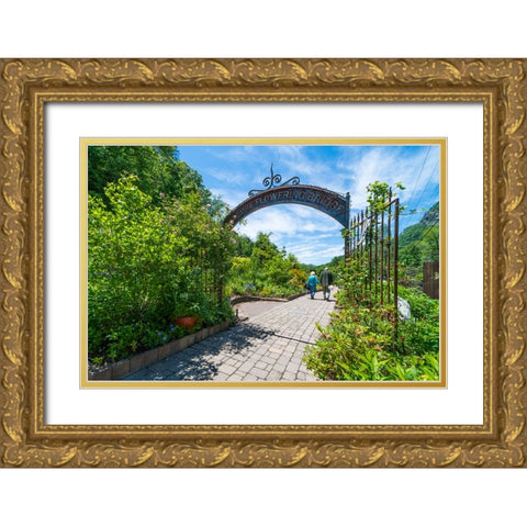 Flowering Bridge Gold Ornate Wood Framed Art Print with Double Matting by Malone, Will