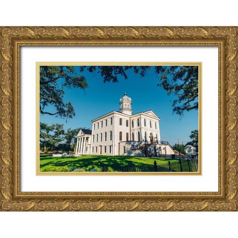 Courthouse Gold Ornate Wood Framed Art Print with Double Matting by Malone, Will