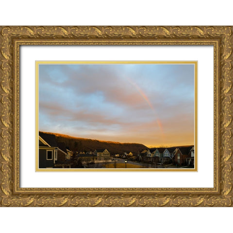 Black Creek Rainbow 2 Gold Ornate Wood Framed Art Print with Double Matting by Malone, Will