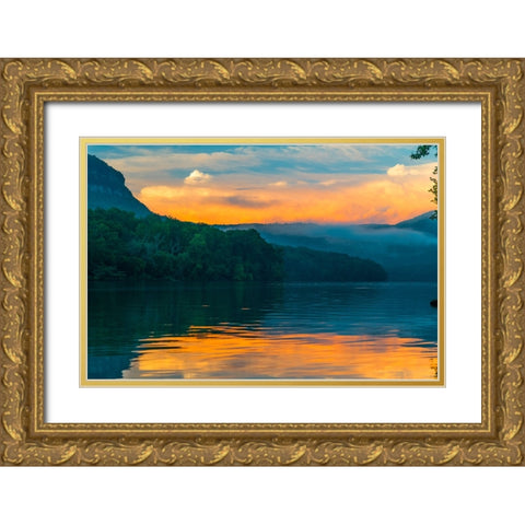 Fire in the Sky 2 Gold Ornate Wood Framed Art Print with Double Matting by Malone, Will