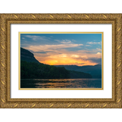 Fire in the Sky 4 Gold Ornate Wood Framed Art Print with Double Matting by Malone, Will