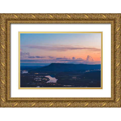 Signal Sunset Gold Ornate Wood Framed Art Print with Double Matting by Malone, Will