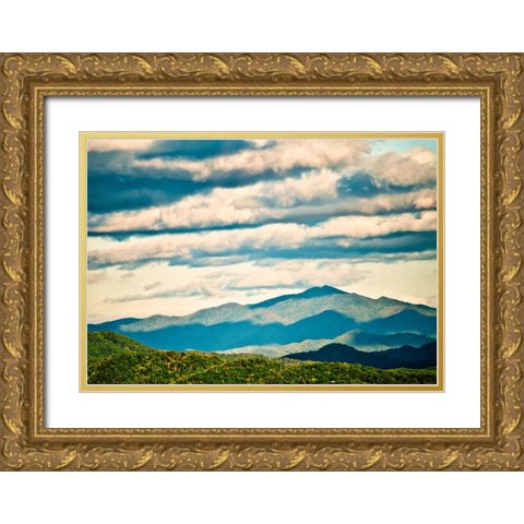 Smokey Gold Ornate Wood Framed Art Print with Double Matting by Malone, Will