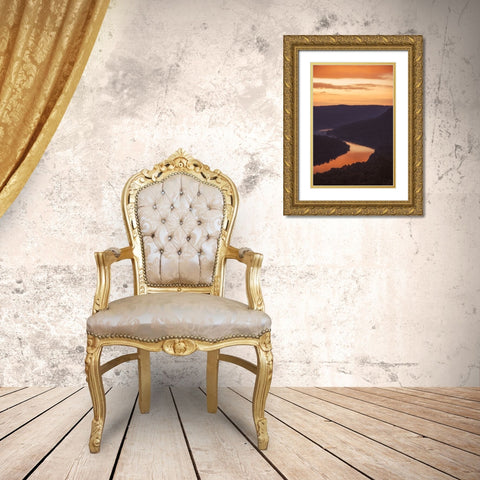 Sunrise Gold Ornate Wood Framed Art Print with Double Matting by Malone, Will