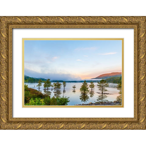 Ocoee Sunrise Gold Ornate Wood Framed Art Print with Double Matting by Malone, Will