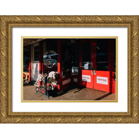 Old Paint Gold Ornate Wood Framed Art Print with Double Matting by Malone, Will