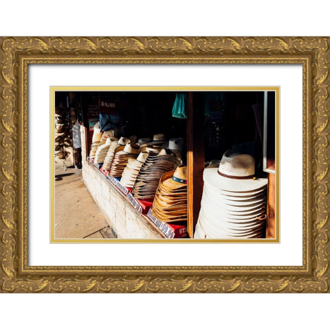 Hat Shop 2 Gold Ornate Wood Framed Art Print with Double Matting by Malone, Will
