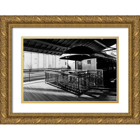 Visitorâ€™s Center Gold Ornate Wood Framed Art Print with Double Matting by Malone, Will