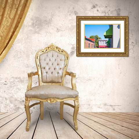 Color and Shape  Gold Ornate Wood Framed Art Print with Double Matting by Malone, Will