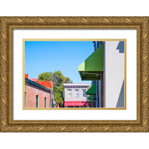 Color and Shape  Gold Ornate Wood Framed Art Print with Double Matting by Malone, Will