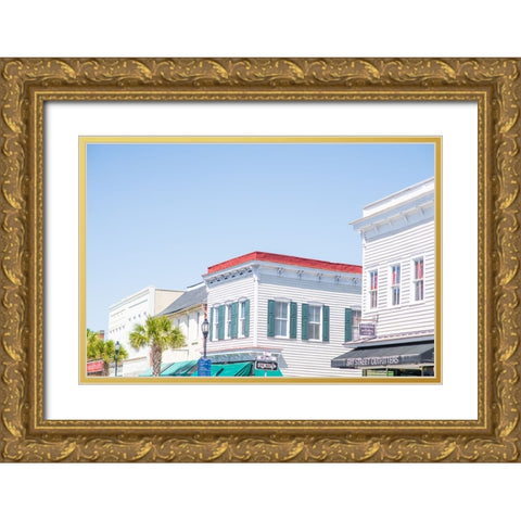 Downtown Beaufort Gold Ornate Wood Framed Art Print with Double Matting by Malone, Will