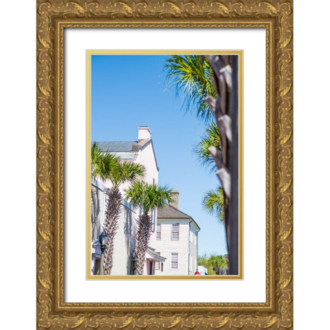 Downtown Beaufort 6 Gold Ornate Wood Framed Art Print with Double Matting by Malone, Will
