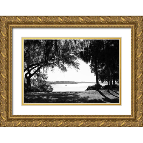 Bluffton Scene  Gold Ornate Wood Framed Art Print with Double Matting by Malone, Will