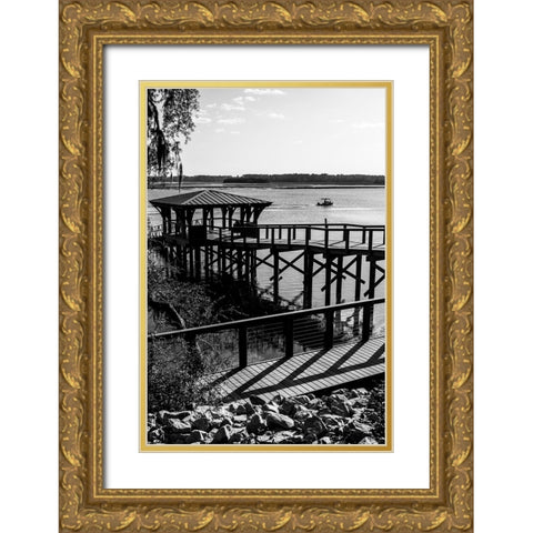 Bluffton Scene 2 Gold Ornate Wood Framed Art Print with Double Matting by Malone, Will