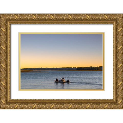 Golden Hour Outing  Gold Ornate Wood Framed Art Print with Double Matting by Malone, Will