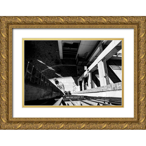 Look Down Gold Ornate Wood Framed Art Print with Double Matting by Malone, Will