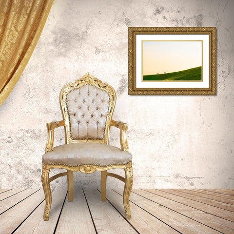 A Long Way 3 Gold Ornate Wood Framed Art Print with Double Matting by Malone, Will